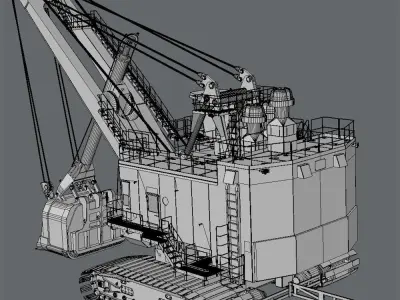 Rope Shovel Cat 7495HF 3D model