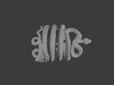 3d Model of  Snake Ring from Ancient Age 3D print model