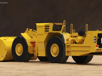 Mining Loader Cat R1600H Rigged 3D model