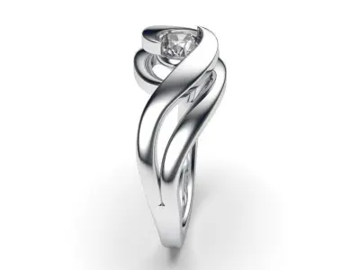 solitaire with ring sizes  8 part S100 3D print model
