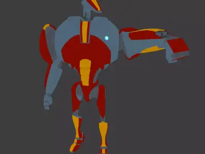 B2-1 Battle Droid Low-poly 3D model