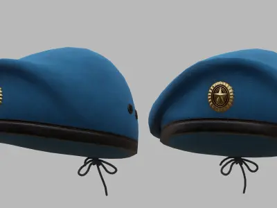 Russian Beret Low-poly 3D model