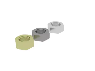 Hex Nut 3D model from CGTrader
