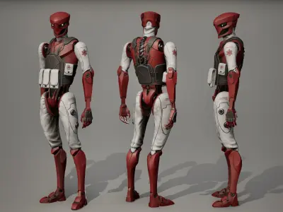 Robot 11 Low-poly 3D model