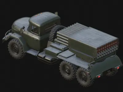 BM-21 Grad Low-poly 3D model purchase