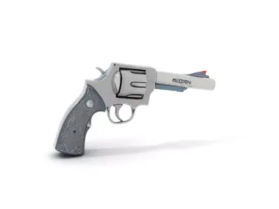 Classic Steel Revolver model pack Low-poly 3D model