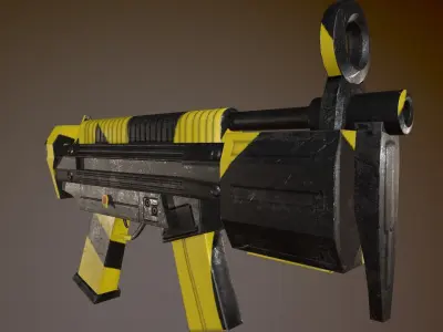 Futuristic Msg Low-poly 3D model