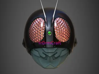 Shin kamen rider helmet  3D print model