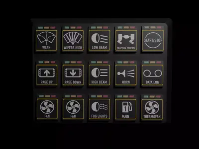 Haltech CAN 15 Button Keypad Free 3D model