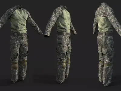 Men Military Set  3D model