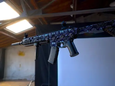 Flower Skin RM 31 Assault Rifle Low-poly 3D model