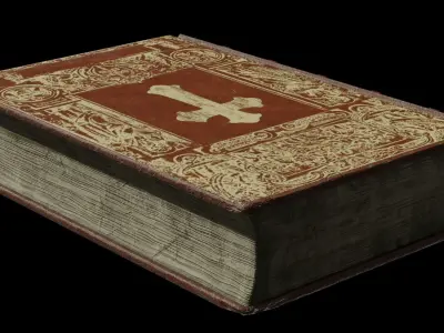 Old Holy Bible Book - Animated Low-poly 3D model