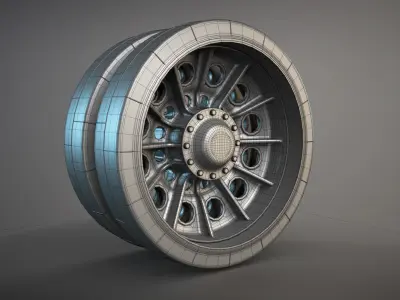 T-54 Tank Road Wheel High-Poly 3D model