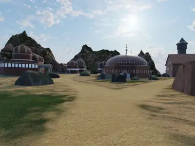 Rural Settlement Landscape 3D model