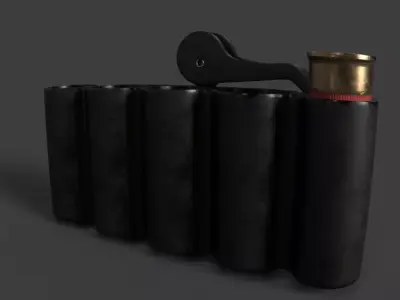 Picatinny Shell Holder for Shotgun Shells Low-poly 3D model