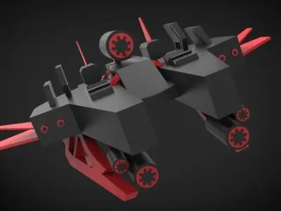 Ultimate Spaceship Low-poly 3D model