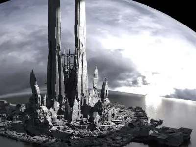 Sci Fi Galaxy Towers  3D model