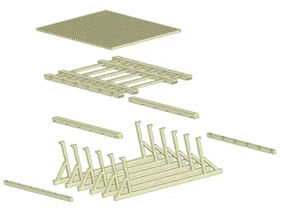 Small wooden bridge 1-160 FDM 3D print model