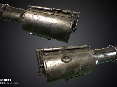 M1917 Gas Grenade - WWI Grenade Series Game Ready Low-poly 3D model