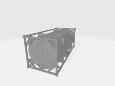 N Scale 20 Foot Intermodal Tank 3D print model