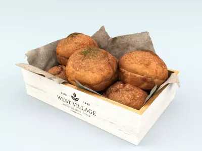 Vintage Bread In A Box 3D model