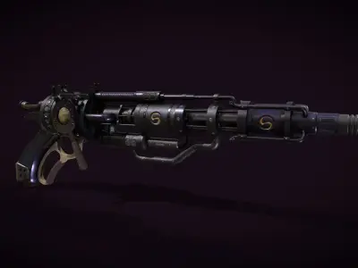 Pistol VerG Low-poly 3D model