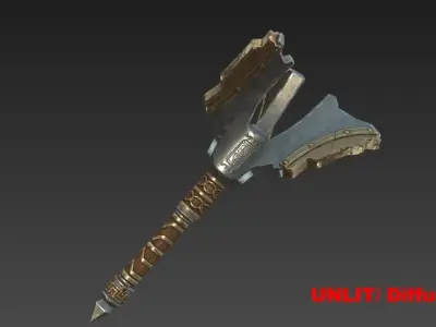 Fantasy Stylish Weapon- Mace of Shaw Low-poly 3D model Low-poly 3D model