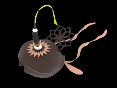 Chinese style falcon hood 3D model