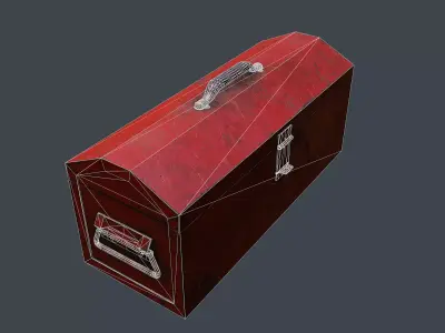 Old Metal Toolbox - PBR Game Ready Low-poly 3D model