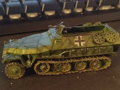 troop transport tracks vehical 3D print model