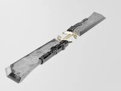 Thanos s Sword Low-poly 3D model