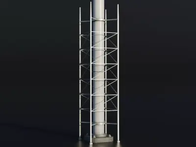 Antenna Large Industrial - Parabolic Roof Unit - Type B Low-poly 3D model