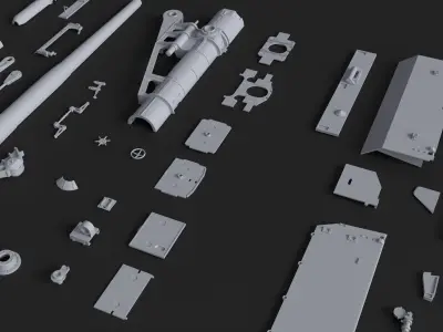 Kitbash Kit - 90 Original Star Wars Parts 3D model