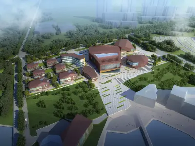 3Dmax fashion city commercial square building 347 3D model