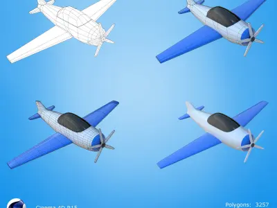 light - engine aircraft 3D print model