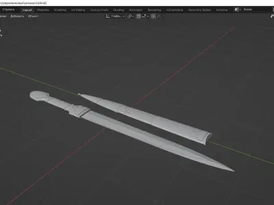 Royal Dagger free blender Free 3D model