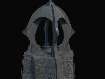 Fantasy Watch Tower Low-poly 3D model