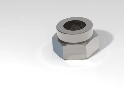 3D Self Locking Nut Free 3D model