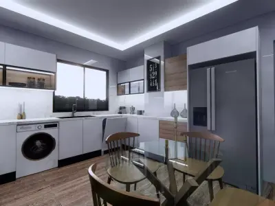 high gloss kitchen cabinets Free 3D model