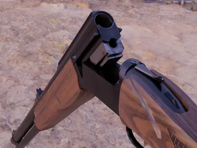 Shotgun Baikal ZH94 Low-poly 3D model