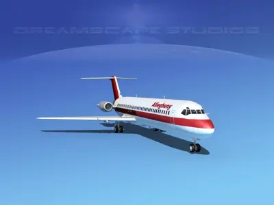 Douglas DC-9-40 Allegheny Airlines 2 3D model