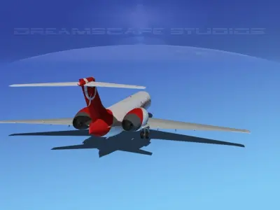 Boeing 717-200 Quantum Air 3D model