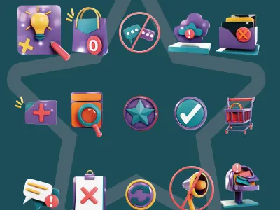 Empty State 3d icon Low-poly 3D model