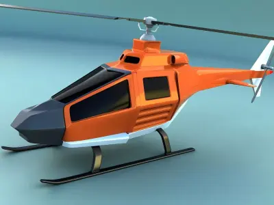 Futuristic helicopter concept  3D model