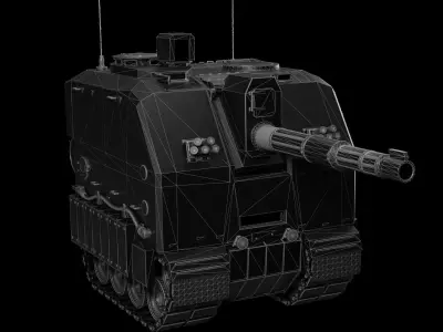 Blockanger II - Main Battle Tank Low-poly 3D model