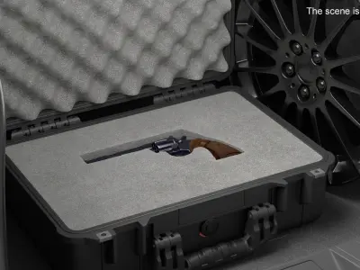 Pelican Firearm Storage Box with Lock 3D model