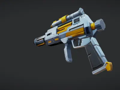 futuristic sci-fi gun 3 3D model