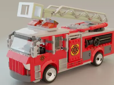Lego Firetruck 3D model