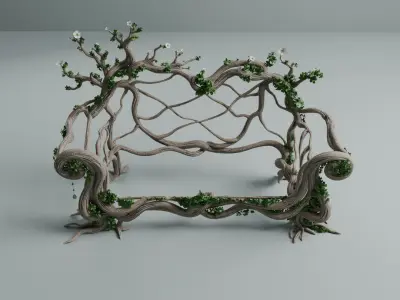 Fantasy Enchanted Forest Sofa 3D model