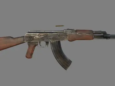 AK-47 ak - rifle 3D model 5